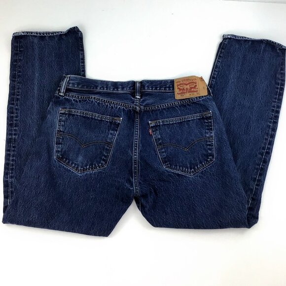 Levi's 501 Vintage Original Fit Button Fly Straight Leg High Waist Jeans 36x32 - Picture 4 of 14